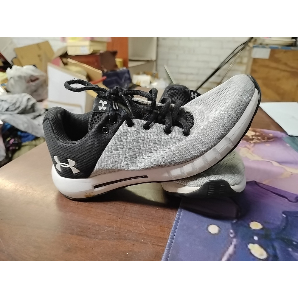 Under Armour Womens Micro‎ G Pursuit 3000101-103 Gray Black Running Shoes Size 5